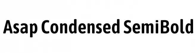Asap Condensed SemiBold  font caratteri gratis