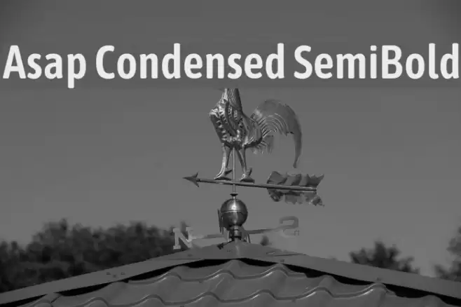 Asap Condensed SemiBold Font examples