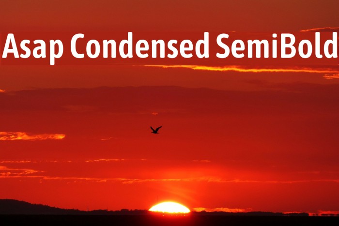 Asap Condensed SemiBold Schriftart examples