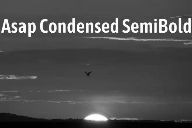 Asap Condensed SemiBold Font examples