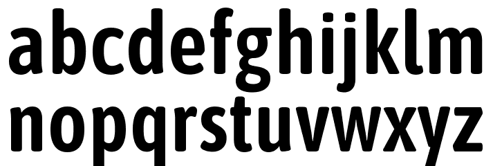 Asap Condensed SemiBold Schriftart Kleinbuchstaben