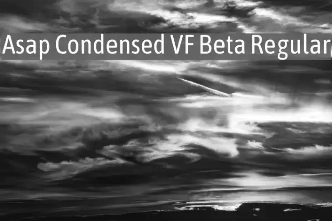 Asap Condensed VF Beta Regular examples