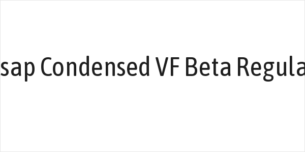 Asap Condensed VF Beta Regular Logo