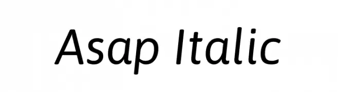Asap Italic  Fuentes Gratis Descargar