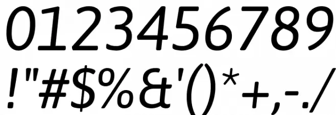 Asap Italic Font OTHER CHARS