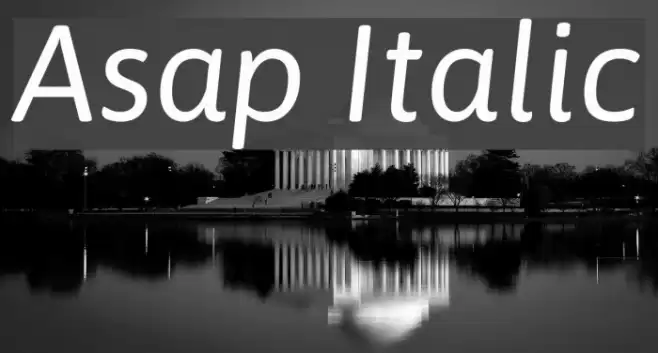 Asap Italic Font examples