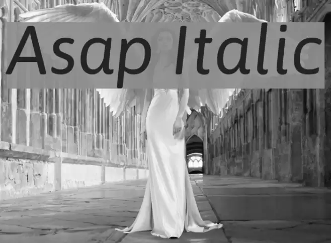 Asap Italic Font examples
