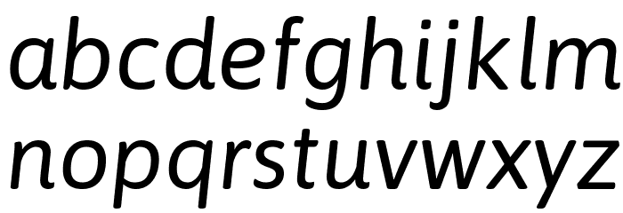 Asap Italic Font LOWERCASE