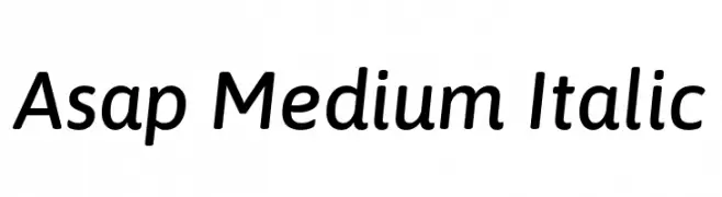 Asap Medium Italic  Fuentes Gratis Descargar