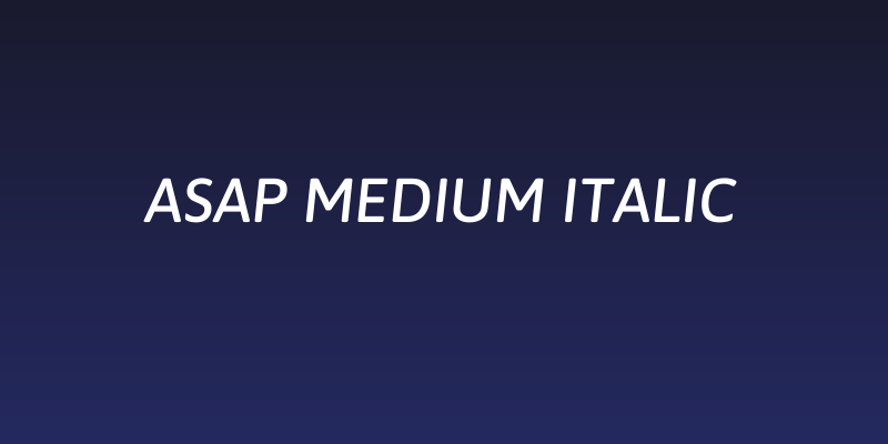 Asap Medium Italic Social Header