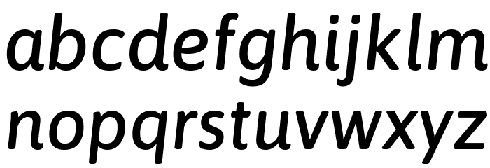 Asap Medium Italic Font LOWERCASE