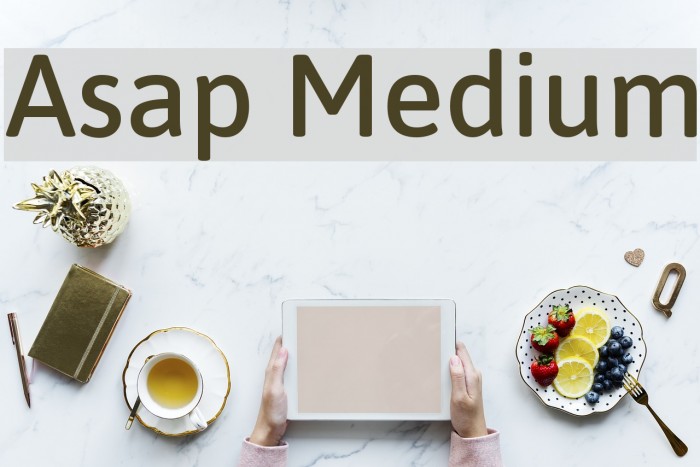 Asap Medium Font examples