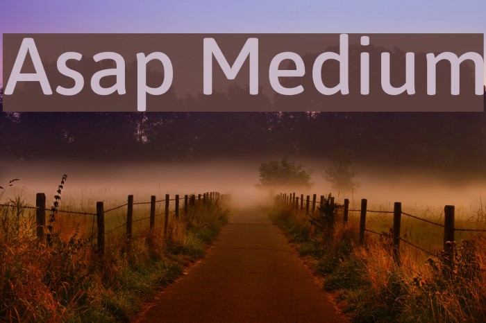 Asap Medium Font examples