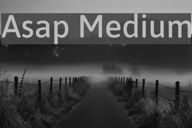 Asap Medium Font examples