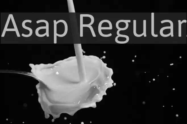 Asap Regular Font examples