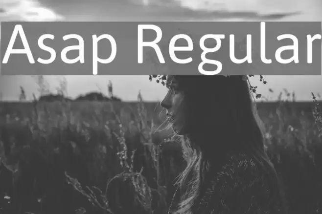 Asap Regular Font examples