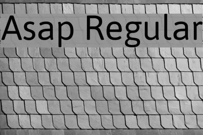 Asap Regular Font examples