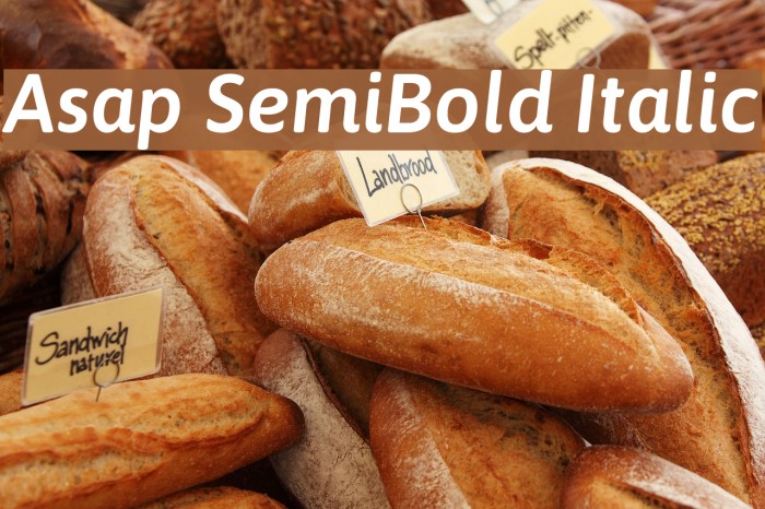 Asap SemiBold Italic Font examples