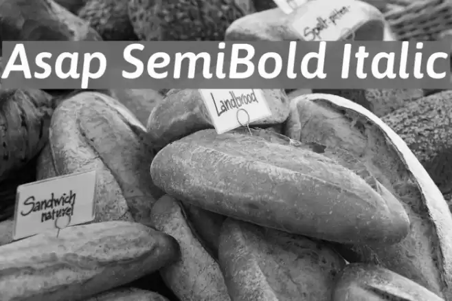 Asap SemiBold Italic  examples