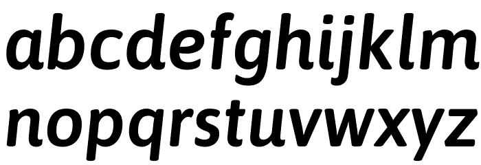Asap SemiBold Italic Font LOWERCASE