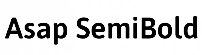 Asap SemiBold  Fuentes Gratis Descargar