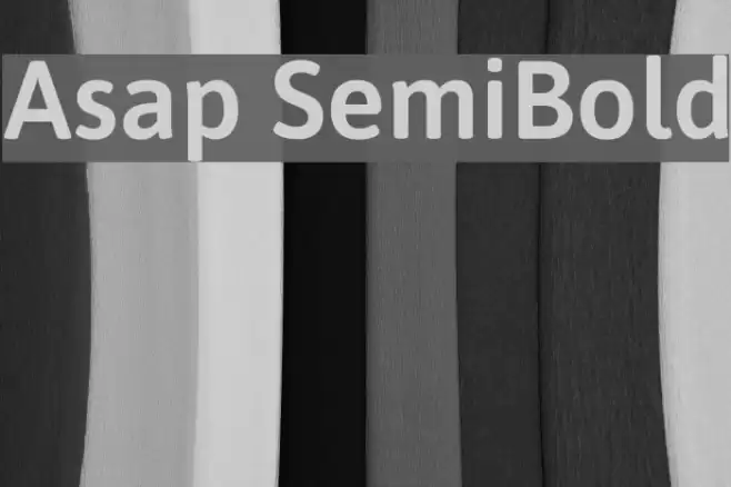 Asap SemiBold Font examples