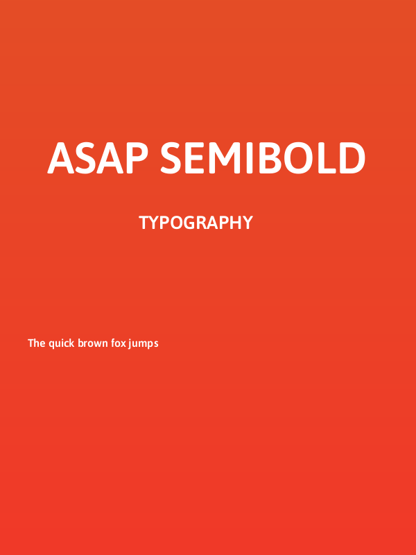 Asap SemiBold Poster