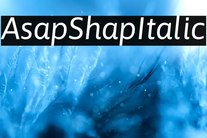 Asap Sharp Italic Example 1