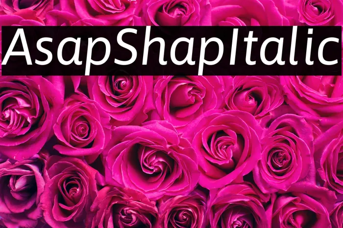 Asap Sharp Italic Example 2