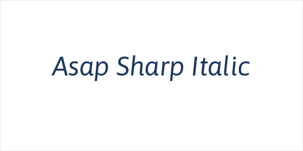 Asap Sharp Italic Logo
