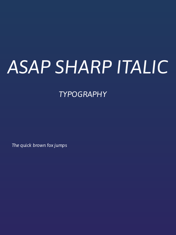 Asap Sharp Italic Poster