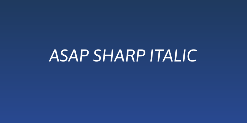 Asap Sharp Italic Social Header