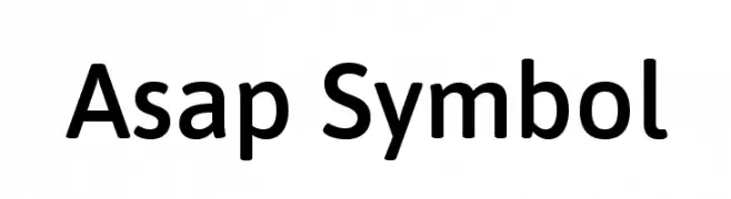 Asap Symbol  font caratteri gratis