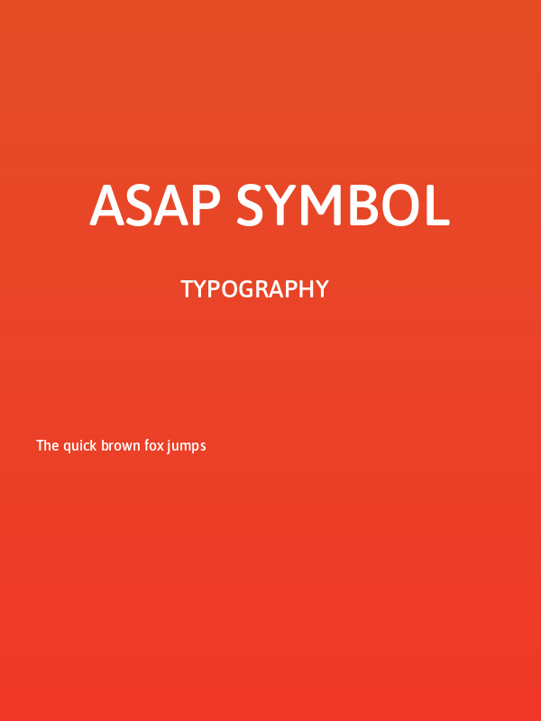 Asap Symbol Poster