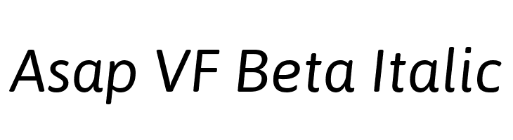 Asap VF Beta Italic Font