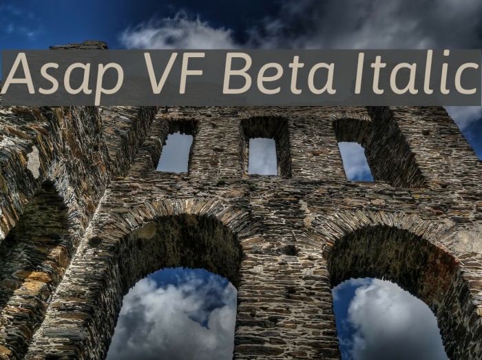 Asap VF Beta Italic Font examples