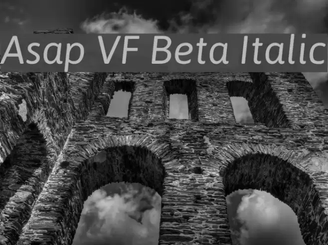 Asap VF Beta Italic Font examples
