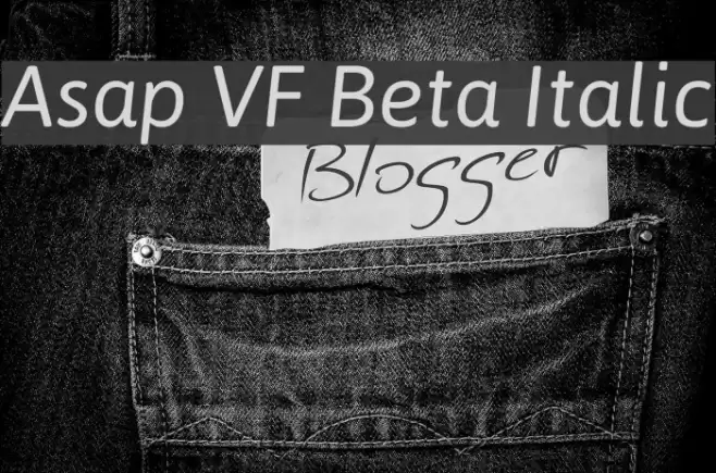 Asap VF Beta Italic Font examples