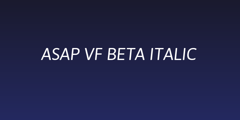 Asap VF Beta Italic Social Header