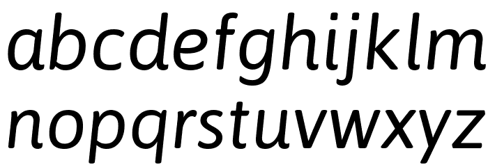 Asap VF Beta Italic Font LOWERCASE