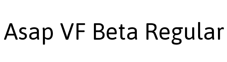 Asap VF Beta Regular Font