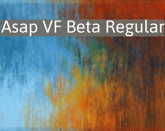 Asap VF Beta Regular Font examples