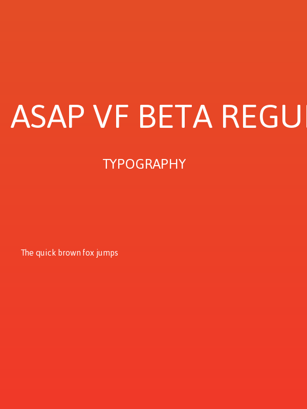 Asap VF Beta Regular Poster
