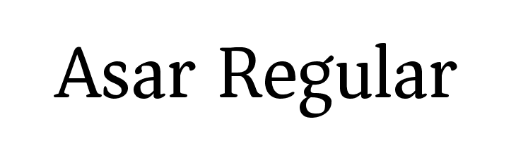 Asar Regular  font caratteri gratis