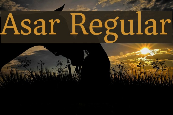 Asar Regular Font examples