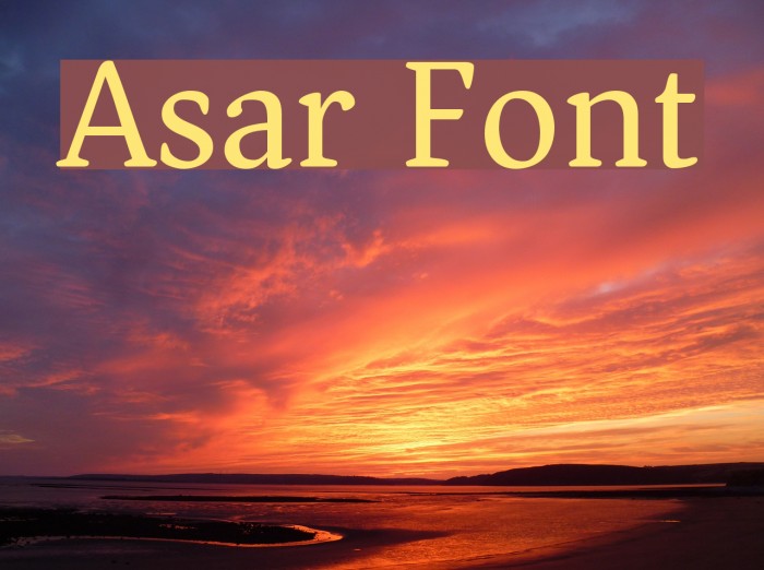Asar Font examples