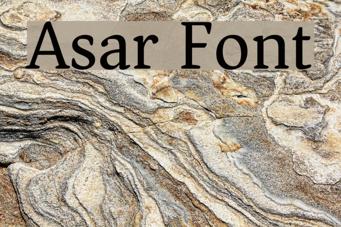 Asar Font examples