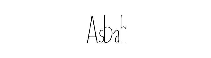Asbah  नि: शुल्क फ़ॉन्ट्स डाउनलोड