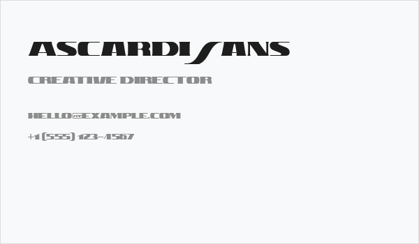 Ascardi Sans Business Card