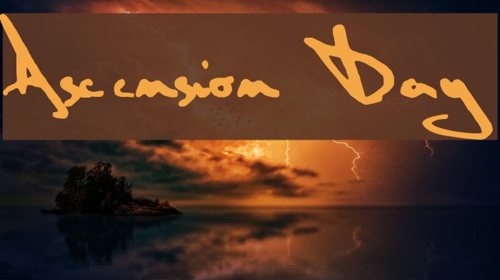 Ascension Day Font examples